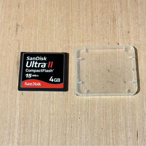 Sandisk Ultra II CompactFlash Memory Card 15MB/s 4GB Preowned Good Read Info Blw